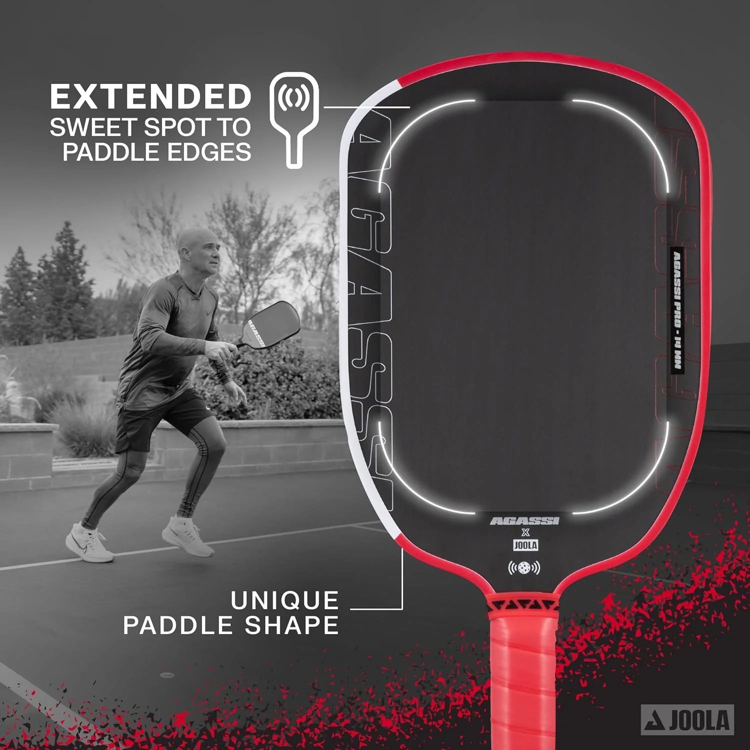 JOOLA Agassi Pro 14mm Pickleball Paddle - Image 5