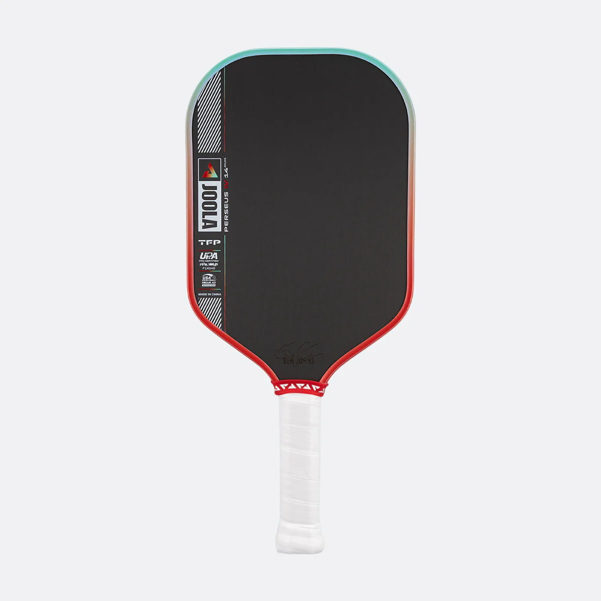JOOLA Perseus Pro IV 14mm Pickleball Paddle - Tropical Red/Green - Image 3
