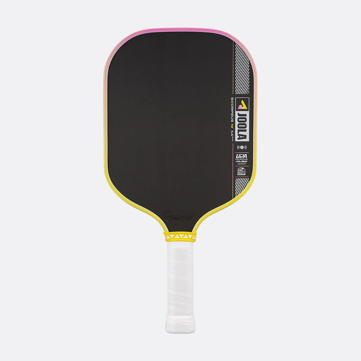 JOOLA Scorpeus Pro IV 14mm Pickleball Paddle - Tropical Yellow/Pink