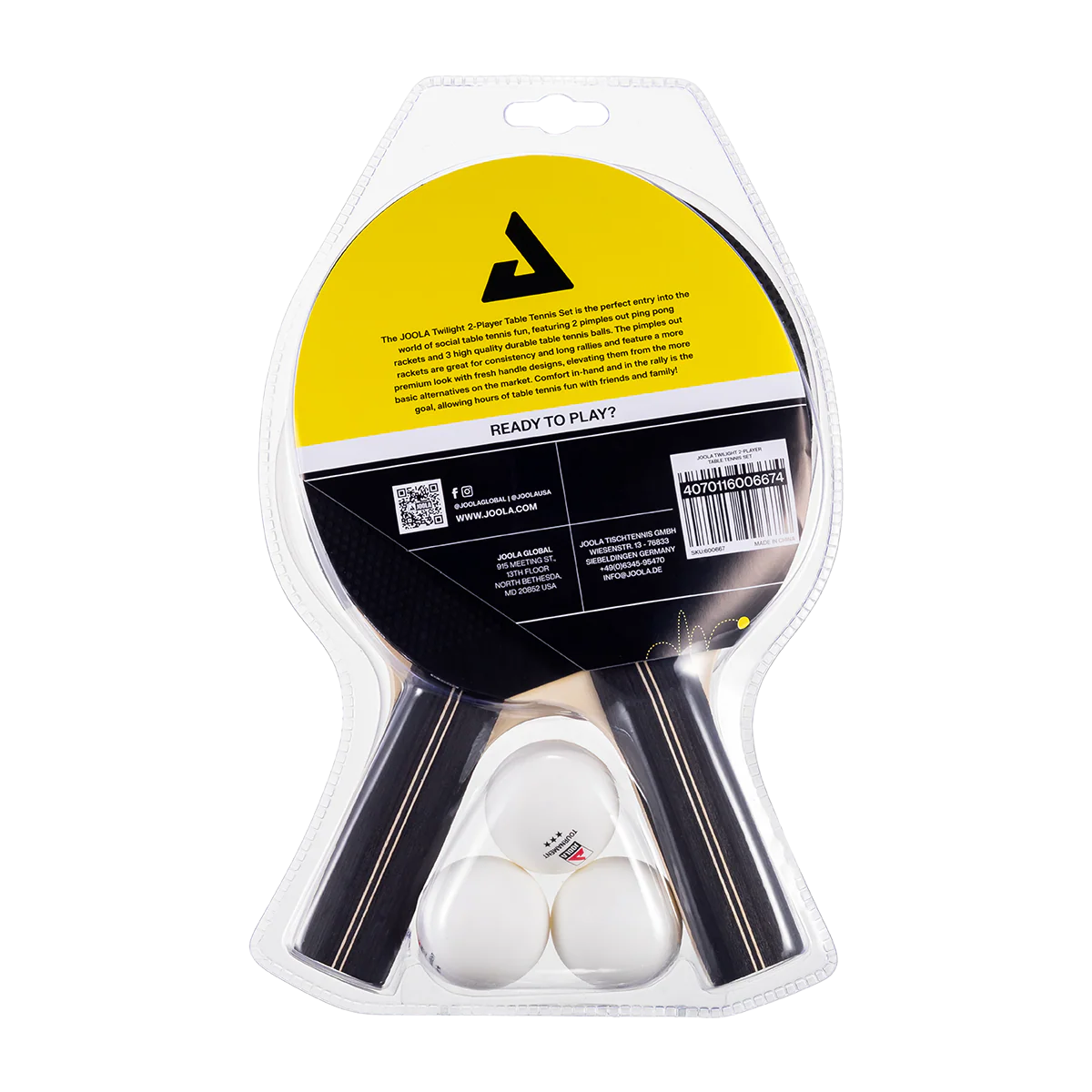 JOOLA Twilight 2-Player Table Tennis Set - Image 2