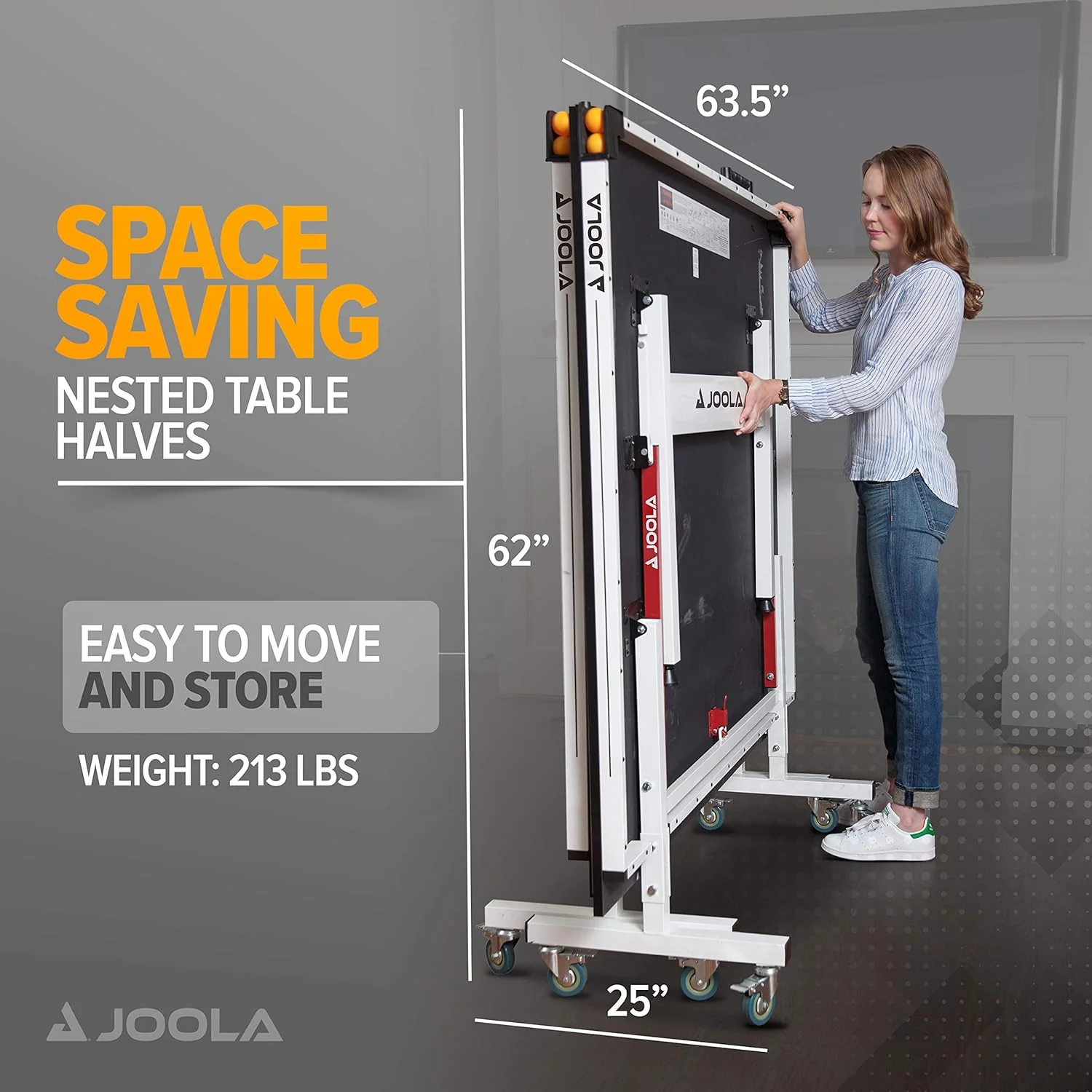 JOOLA Rapid Play 250 Table Tennis Table (25mm) - Image 8