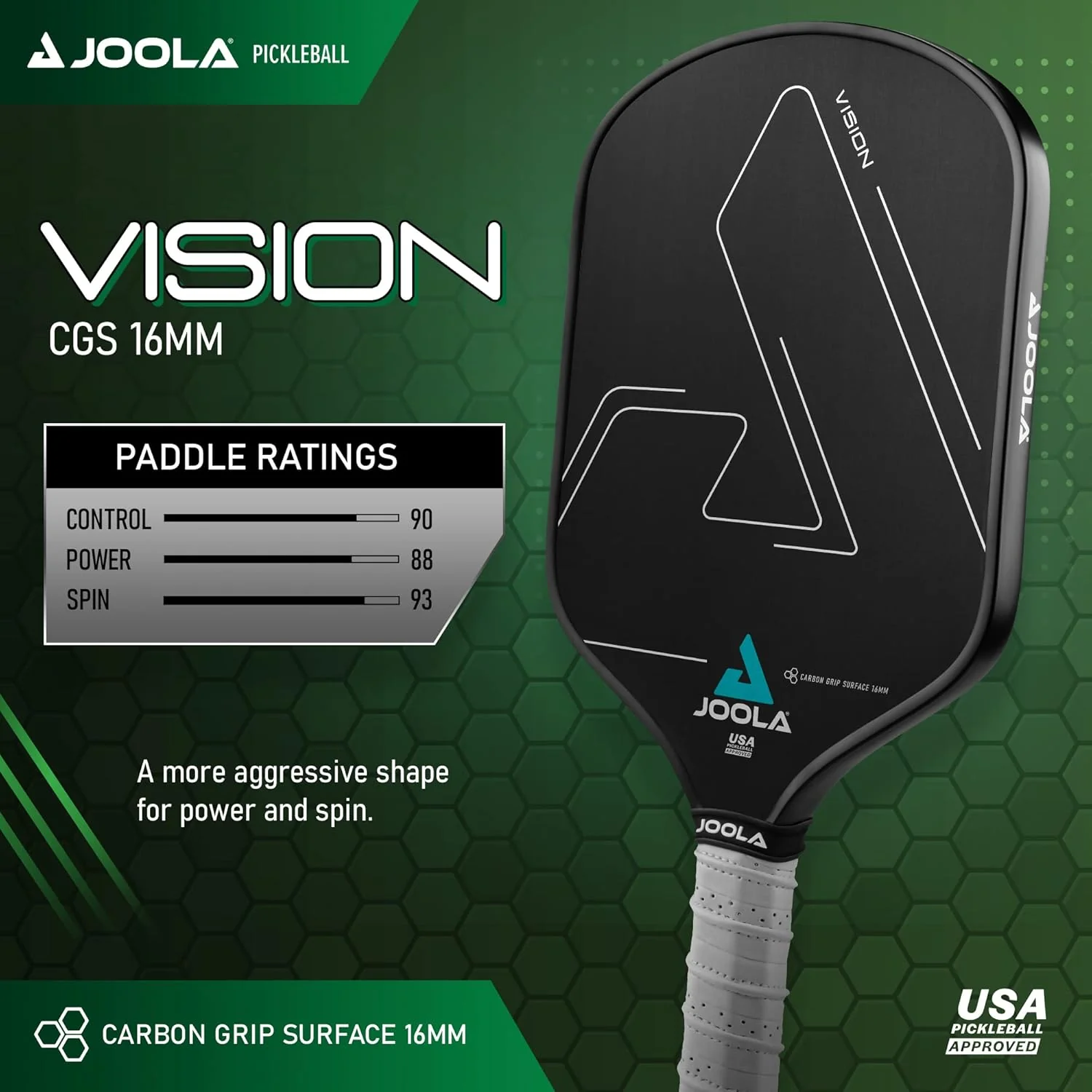 JOOLA Vision CGS 16mm Pickleball Paddle - Image 4