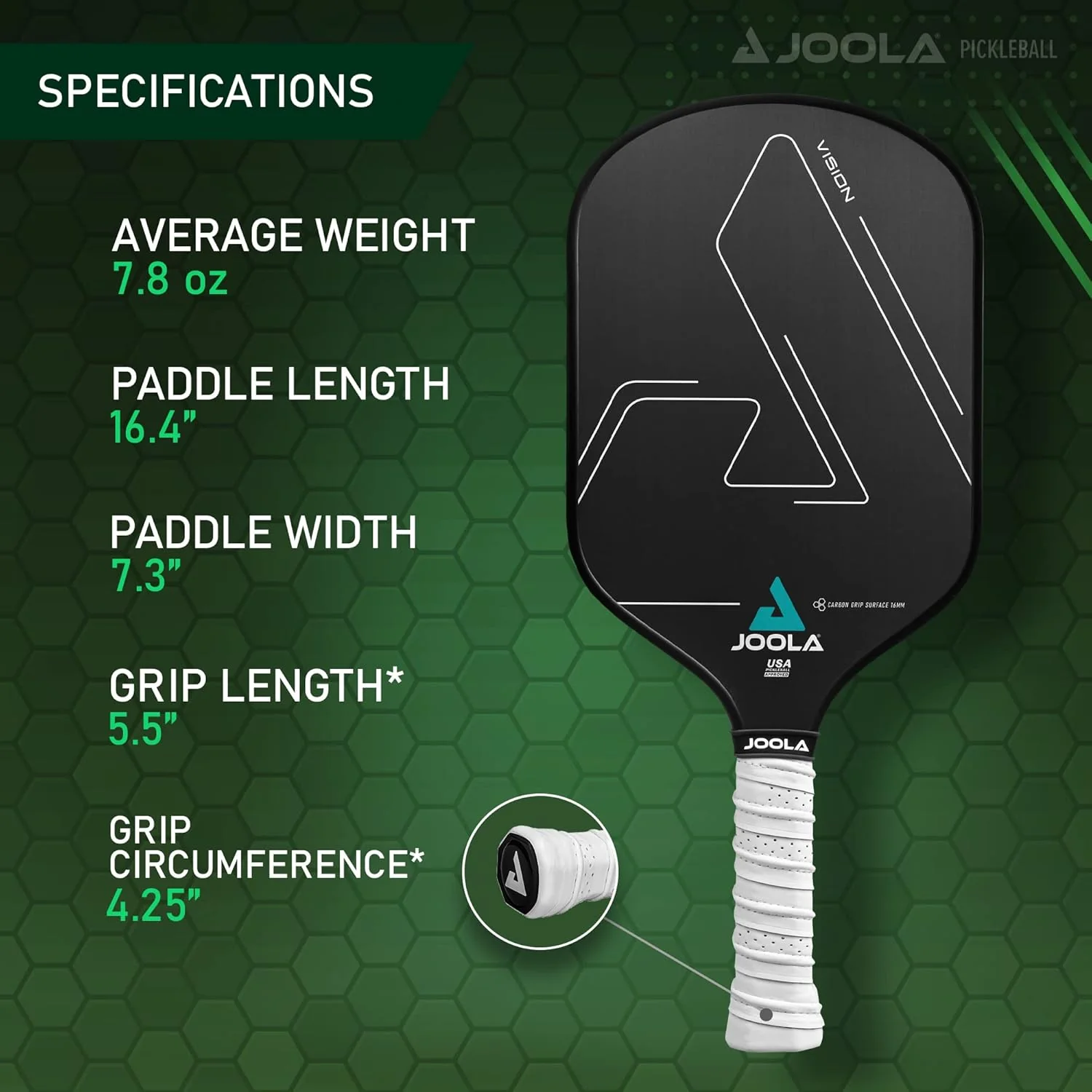 JOOLA Vision CGS 16mm Pickleball Paddle - Image 5